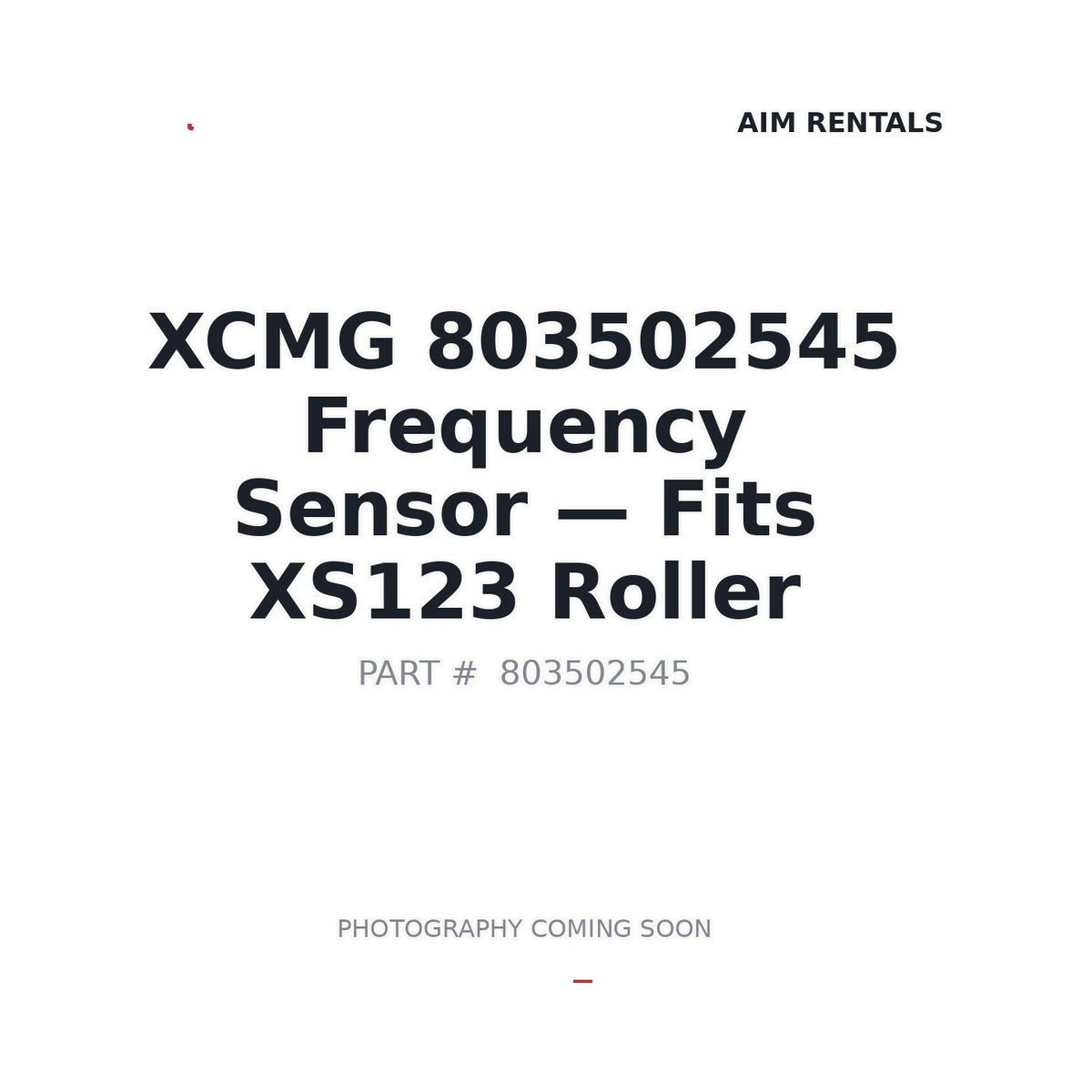 803502545 XCMG Sensors