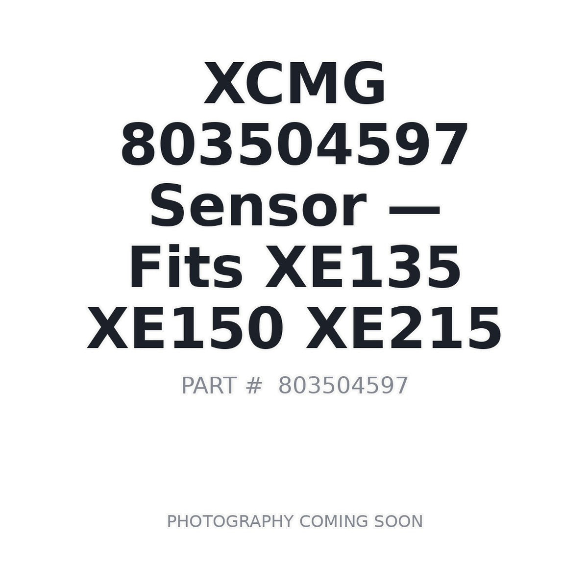 803504597 XCMG Sensors