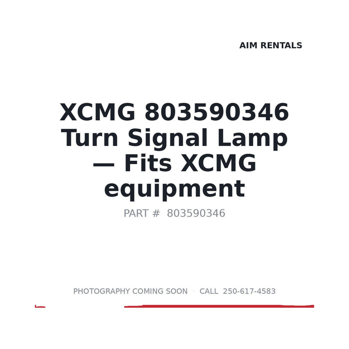 803590346 XCMG Lighting