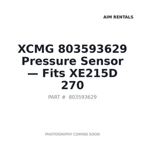 XCMG 803593629 Sensors | Fits XCMG XE215D | Stocked in BC, Ships Canada-Wide