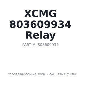 XCMG 803609934 Relay | Stocked in BC, Ships Canada-Wide