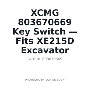 XCMG 803670669 Electrical Switches | Fits XCMG XE240LC, XCMG XE60CA | Stocked in BC, Ships Canada-Wide