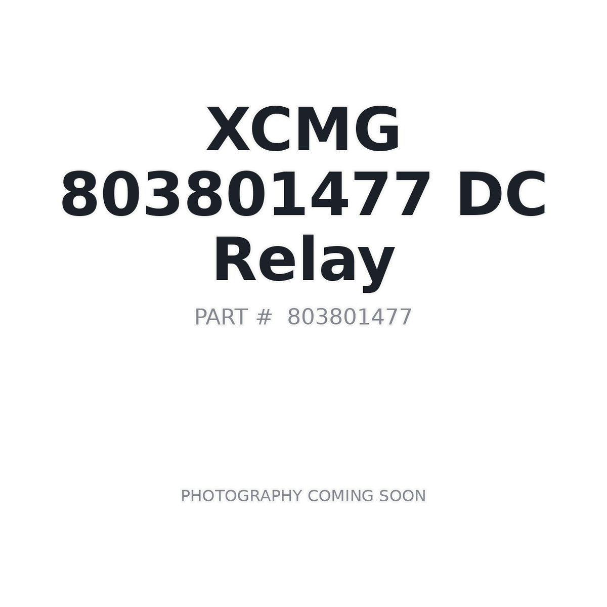 803801477 XCMG Relay