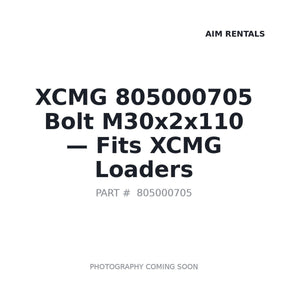 XCMG 805000705 Bolts | Stocked in BC, Ships Canada-Wide