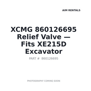 XCMG 860126695 Hydraulic Valves | Fits XCMG XE215D | Stocked in BC, Ships Canada-Wide