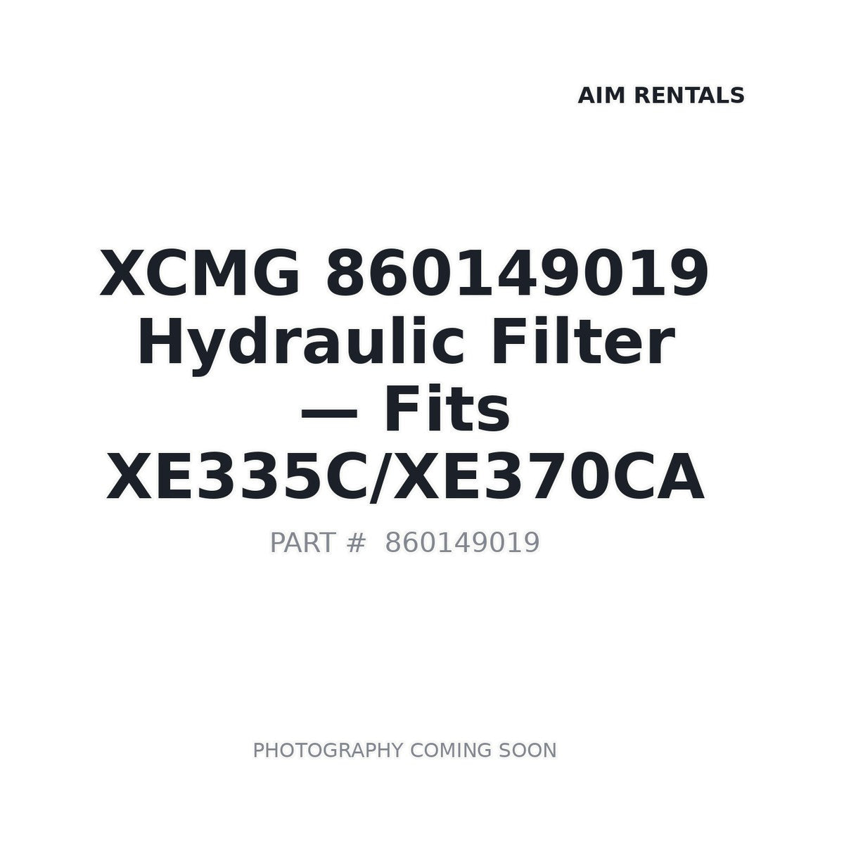 860149019 XCMG Filters