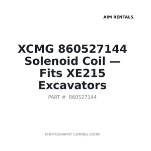 XCMG 860527144 Hydraulic Solenoids | Fits XCMG XE215 | Stocked in BC, Ships Canada-Wide