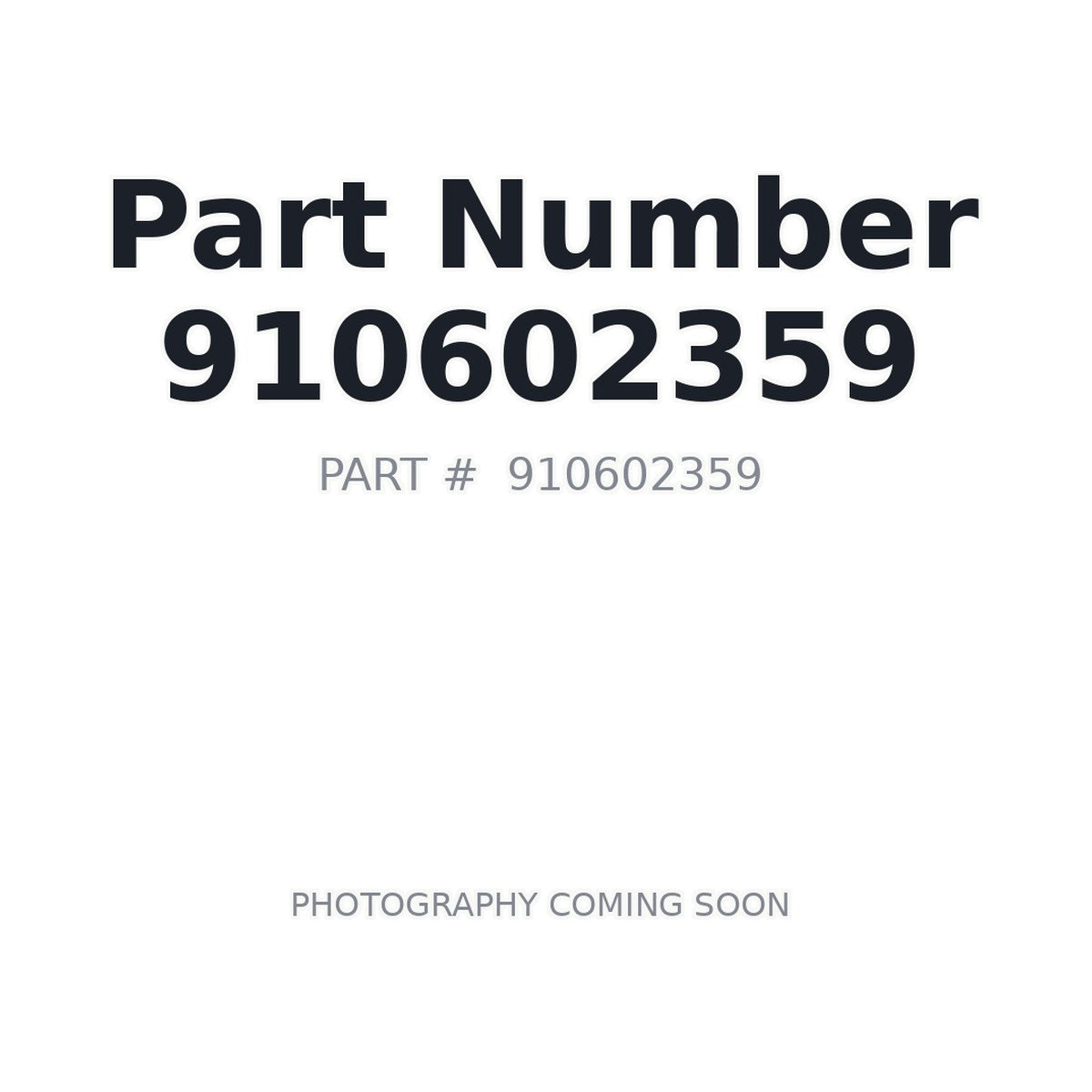 910602359 XCMG Part Number Placeholder