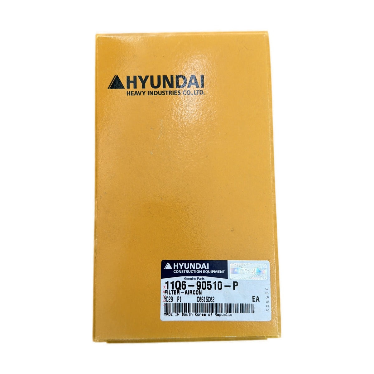 11Q690510P Hyundai Cabin Air Filter . Fits HX180L, R140LC-9, R160LC-9, R180LC-9 - Fits Hyundai HX180L, Hyundai R140LC-9, Hyundai R160LC-9, Hyundai R180LC-9, Hyundai R210LC-9, Hyundai R290LC-9, Hyundai R330LC-9