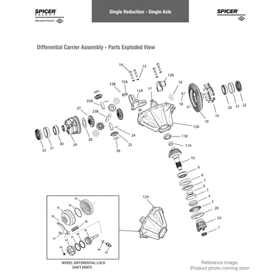Spicer 1230701601 Differential Parts front product photo | stocked in BC, ships Canada-wide