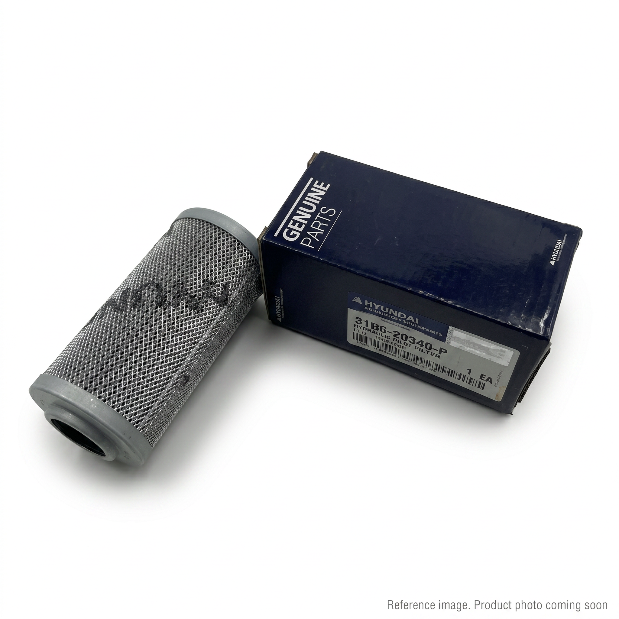 Hyundai 31M55211 Hydraulic Pilot Filter three-quarter angle product photo | stocked in BC, ships Canada-wide