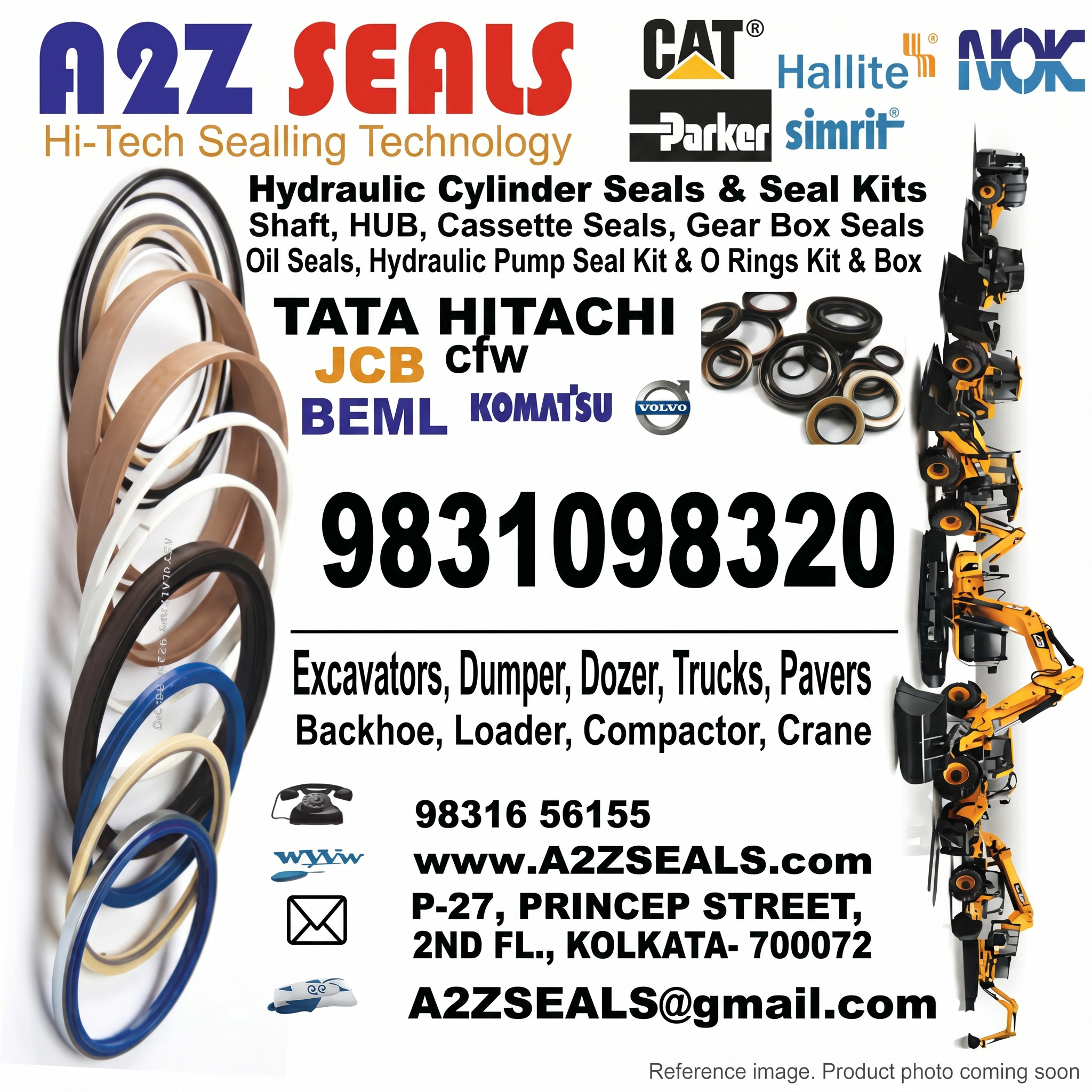 XCMG 329900892 Hydraulic Seals alternate angle product photo | stocked in BC, ships Canada-wide