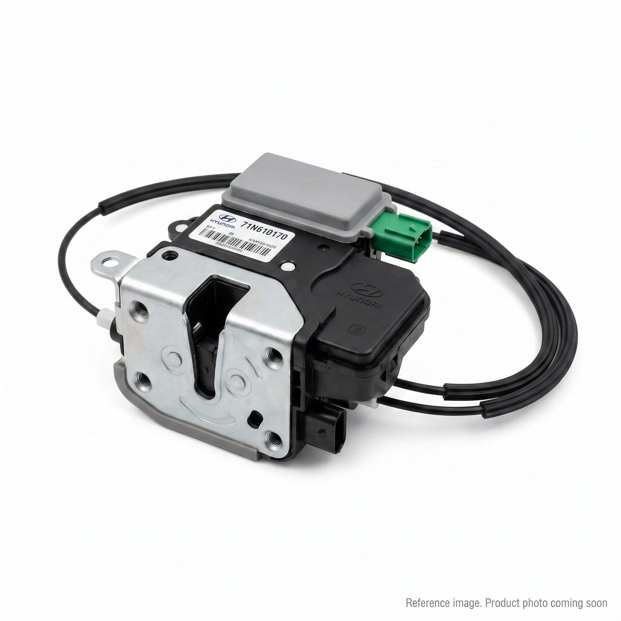 Hyundai 71N610170 Door Lock Assembly three-quarter angle product photo | stocked in BC, ships Canada-wide
