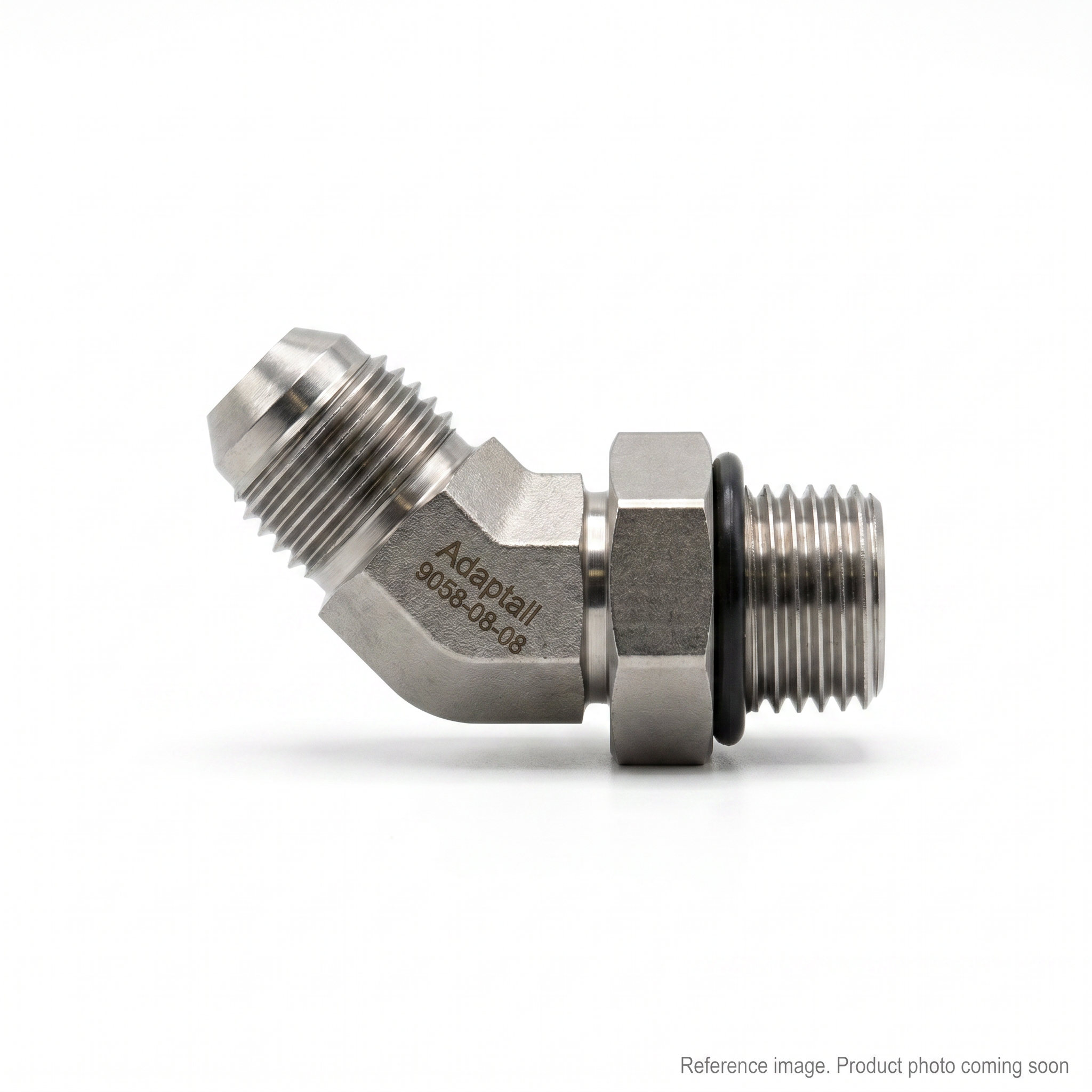 Adaptall 9058-08-08 Hydraulic Adapters three-quarter angle product photo | stocked in BC, ships Canada-wide