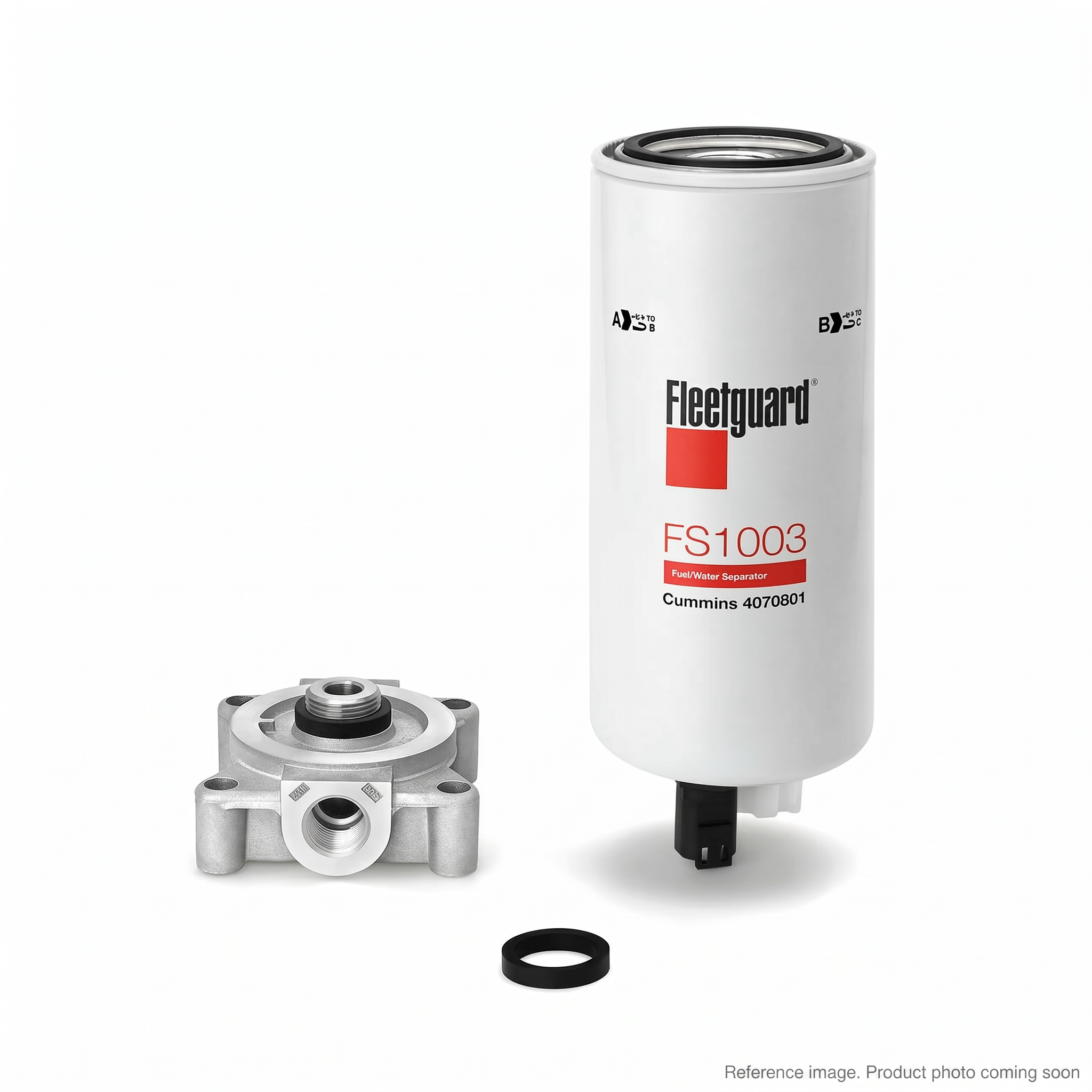 Fleetguard F8100S Fuel Water Separator Spin-on Filter three-quarter angle product photo | stocked in BC, ships Canada-wide