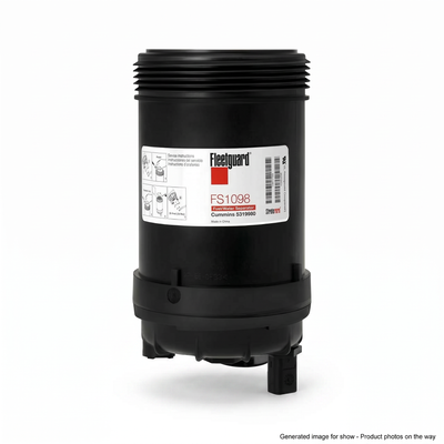 Fleetguard FS1098 fuel water separator filter front view | fits Cummins ISB B6.7, ISL L9, Paccar PX-7, PX-9 | stocked in BC, ships Canada-wide