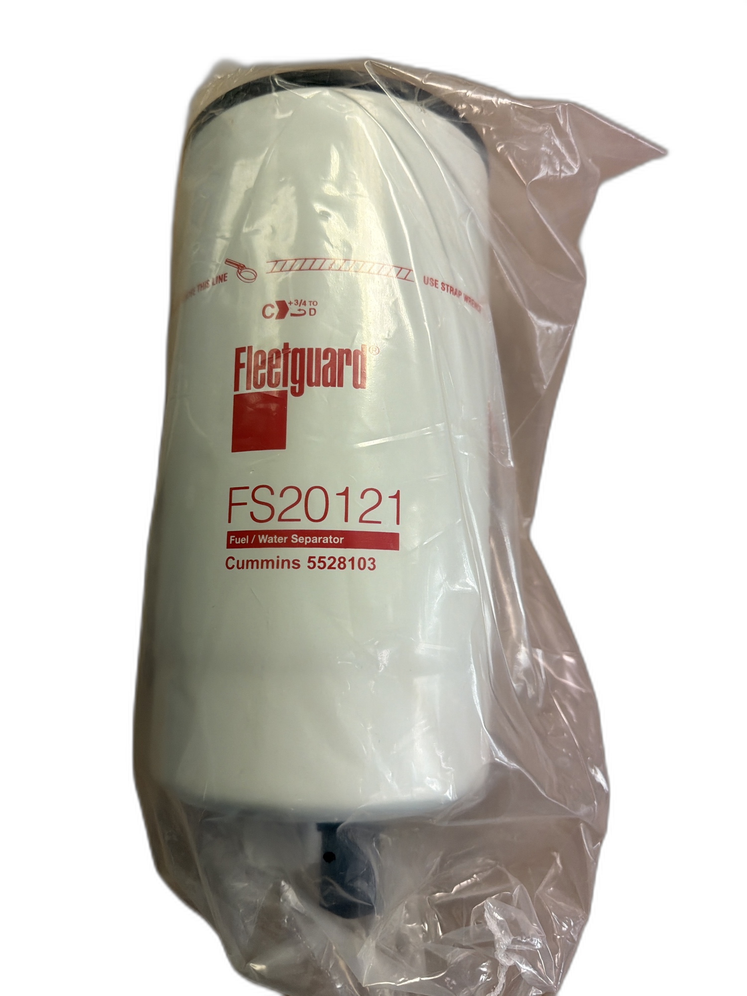 FS20121 Fleetguard Fuel/Water Separator - Fits Cummins B6.7, Cummins L9, Cummins ISL, Cummins ISL9, Cummins ISB