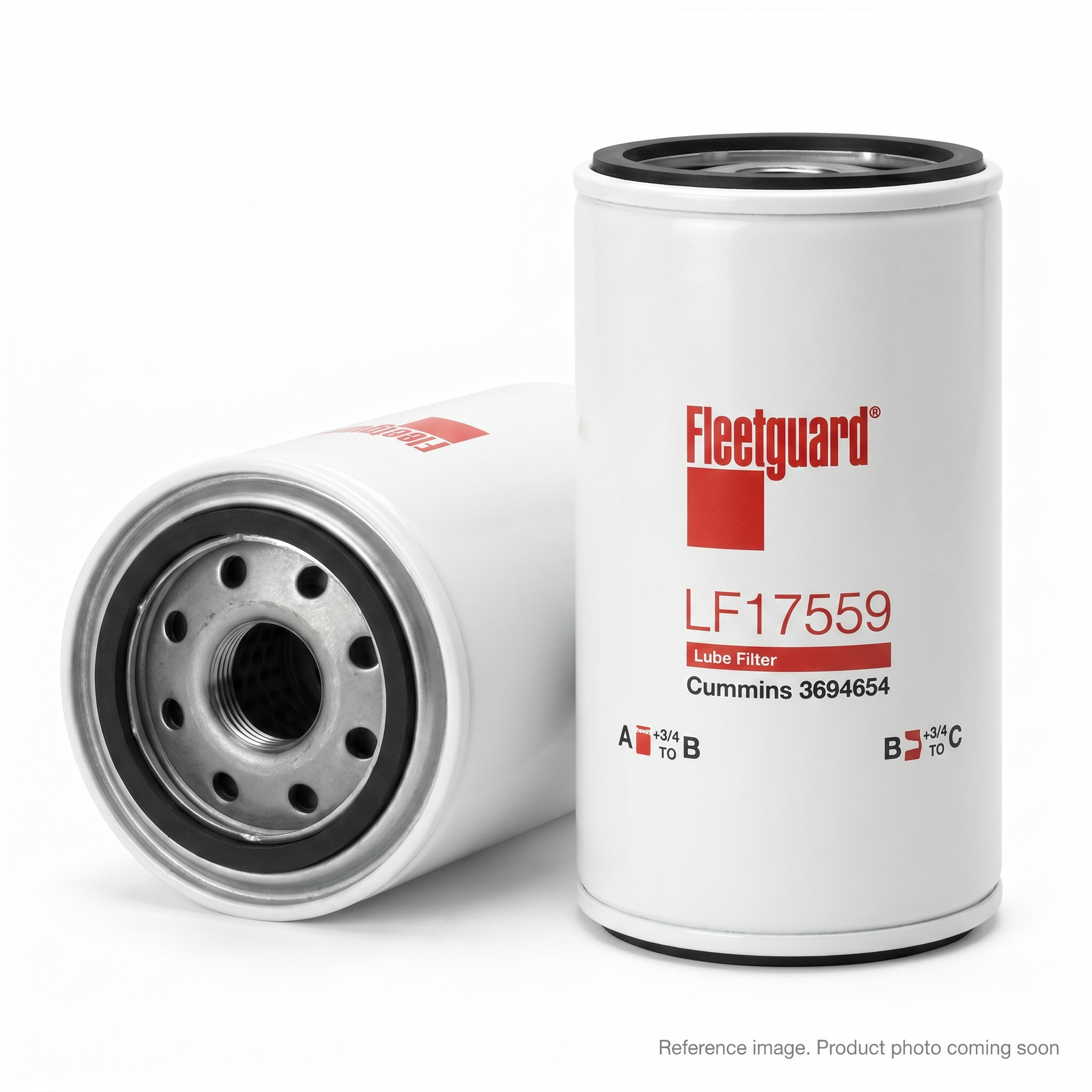 Fleetguard LF17559 Oil Filter alternate angle product photo | stocked in BC, ships Canada-wide