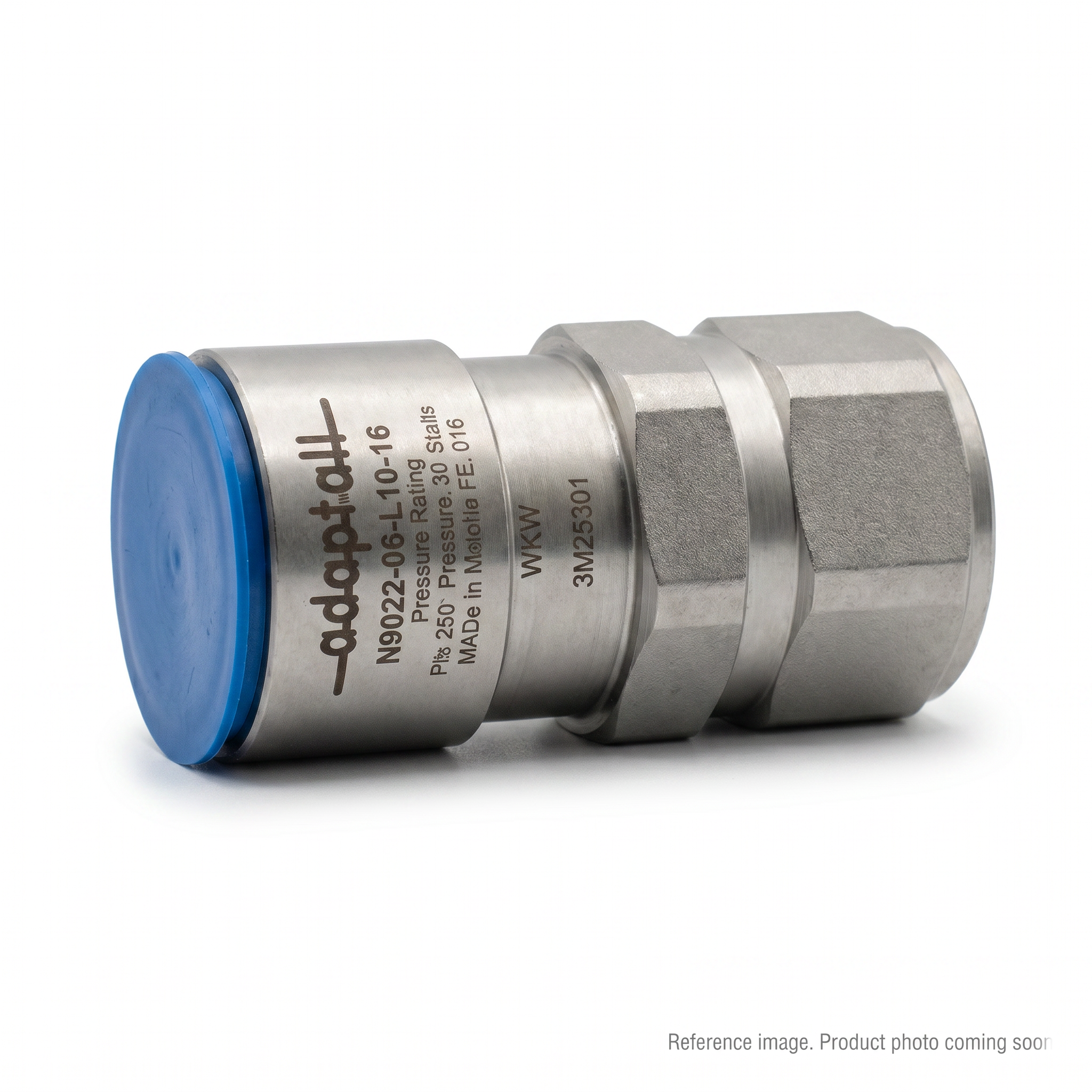 Adaptall N9022-06-L10-16 Hydraulic Adapters three-quarter angle product photo | stocked in BC, ships Canada-wide