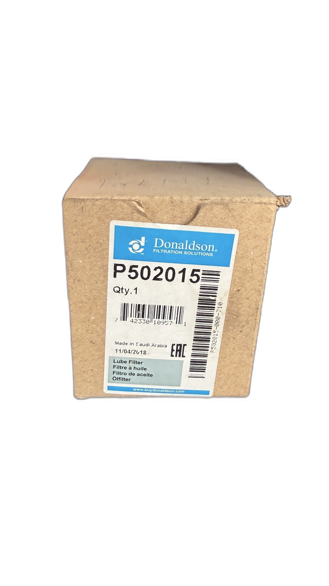 P502015 Donaldson Lube Filter, Spin-On Full Flow