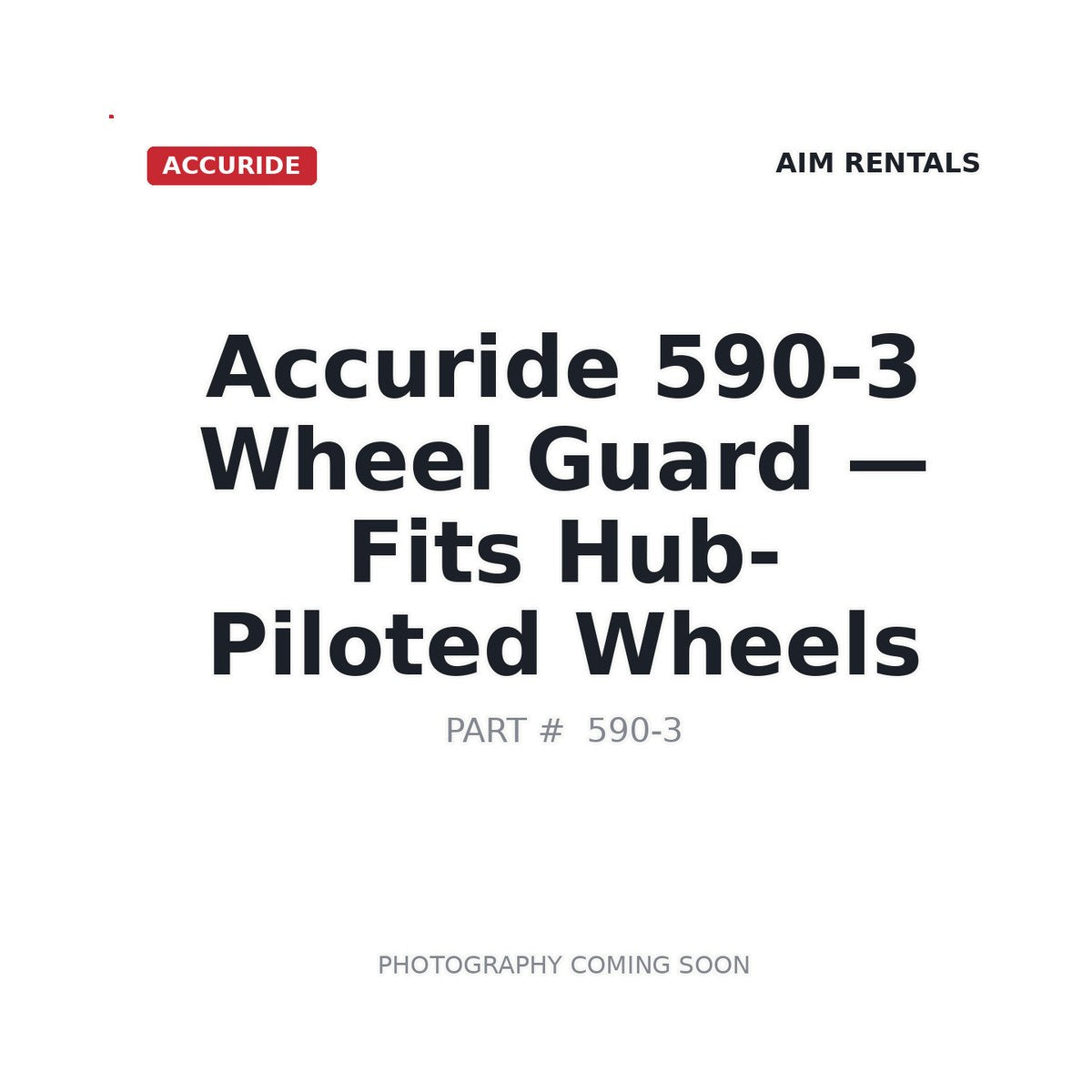590-3 590-3 Wheel Parts . Fits Hub-Piloted Wheels