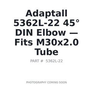 Adaptall 5362L-22 Hydraulic Adapters | Stocked in BC, Ships Canada-Wide