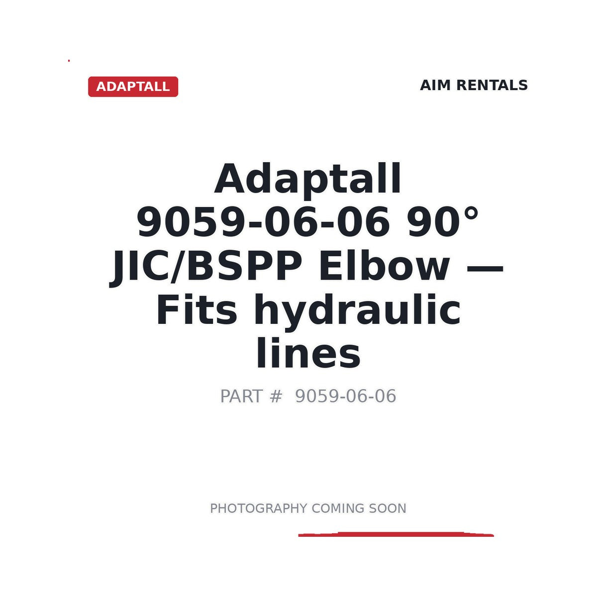 9059-06-06 9059-06-06 Hydraulic Adapters