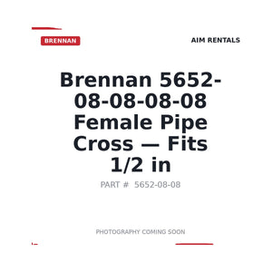 Brennan 5652-08-08-08-08 Pipe Fittings | Fits 1/2 in hydraulic pipe | Stocked in BC, Ships Canada-Wide