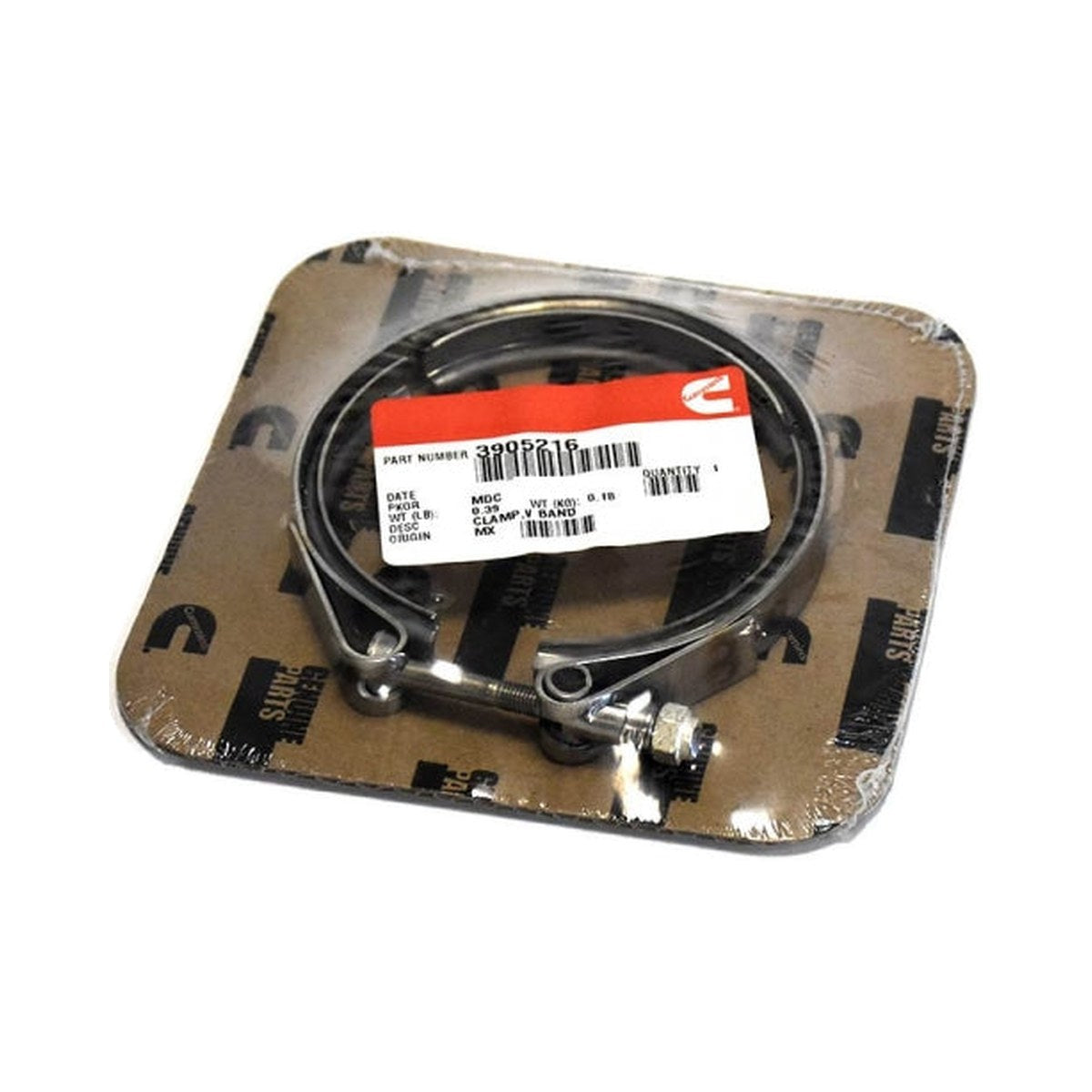 3905216 Cummins V-band Exhaust Clamp - Fits Cummins ISB 6.7, Cummins QSB 6.7, Cummins QSC, Cummins ISC, Cummins QSL, Cummins ISL, Freightliner Business Class M2 106, International MV Series