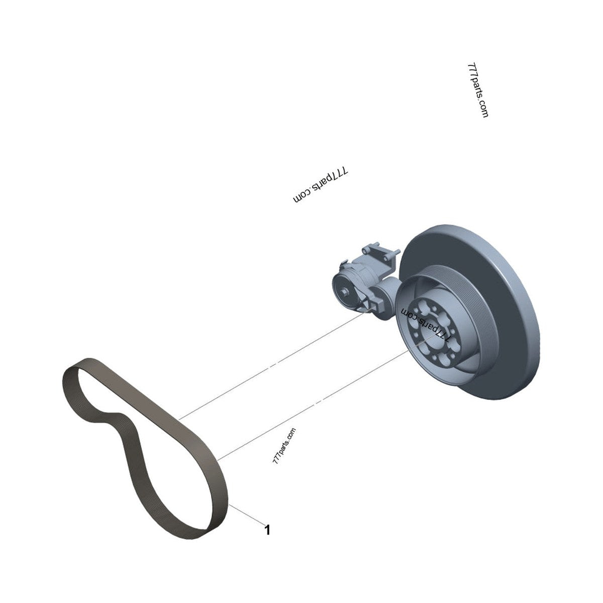 3899594 Cummins V Ribbed Fan Drive Belt - Fits Cummins ISX, Cummins ISX15, Cummins X15, Cummins ISX15 CM2350 X101