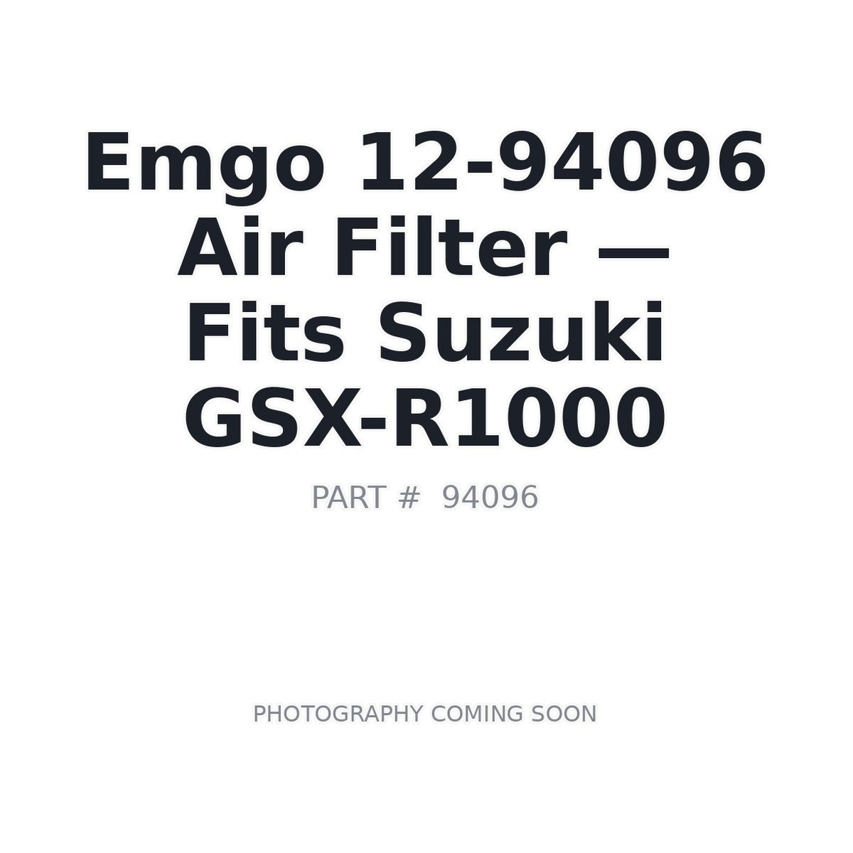 12-94096 12-94096 Filters . Fits Suzuki GSX-R1000