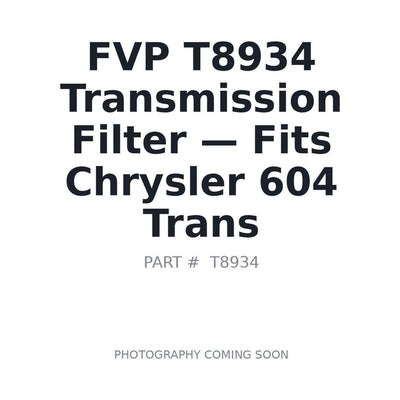 T8934 T8934 Filters
