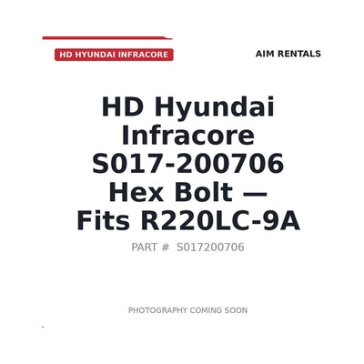 S017-200706 Hyundai Fasteners . Fits R220LC-9A