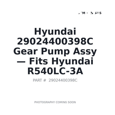 29024400398C Hyundai Gear Pump Assy . Fits R540LC-3A - Fits Hyundai R540LC-3A