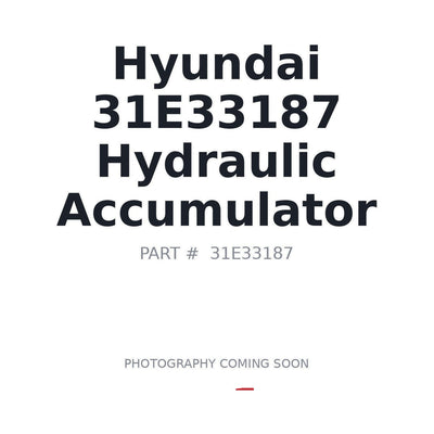 31E33187 Hyundai Hydraulic Accumulator