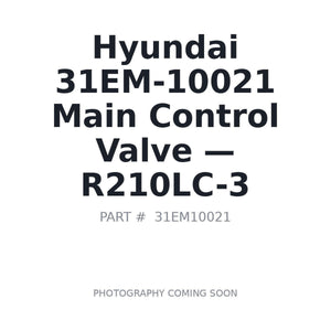 Hyundai 31EM-10021 Hydraulic Valves | Fits Hyundai excavators | Stocked in BC, Ships Canada-Wide