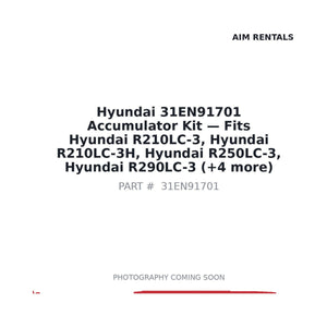 Hyundai 31EN91701 Accumulator Kit . Fits R210LC-3, R210LC-3H, R250LC-3, R290LC-3 | Fits Hyundai R210LC-3, R210LC-3H | Stocked in BC, Ships Canada-Wide
