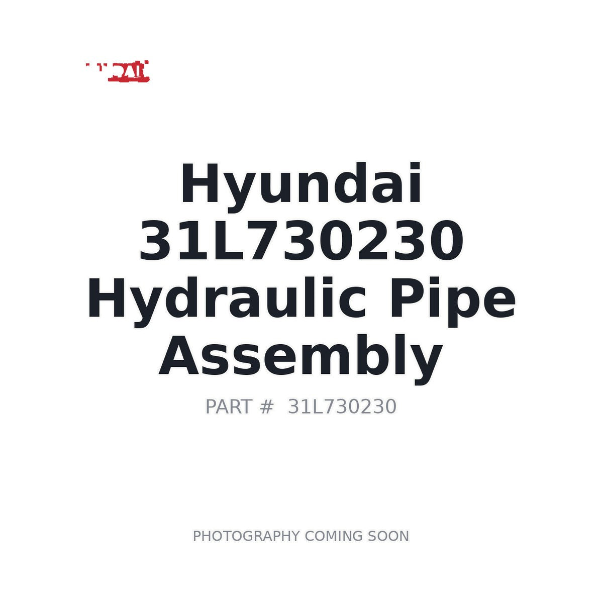 31L730230 Hyundai Hydraulic Pipe Assembly