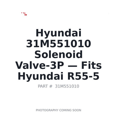 31M551010 Hyundai Solenoid Valve-3p . Fits R55-5 - Fits Hyundai R55-5
