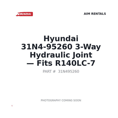 31N4-95260 Hyundai Hydraulic Fittings . Fits R140LC-7