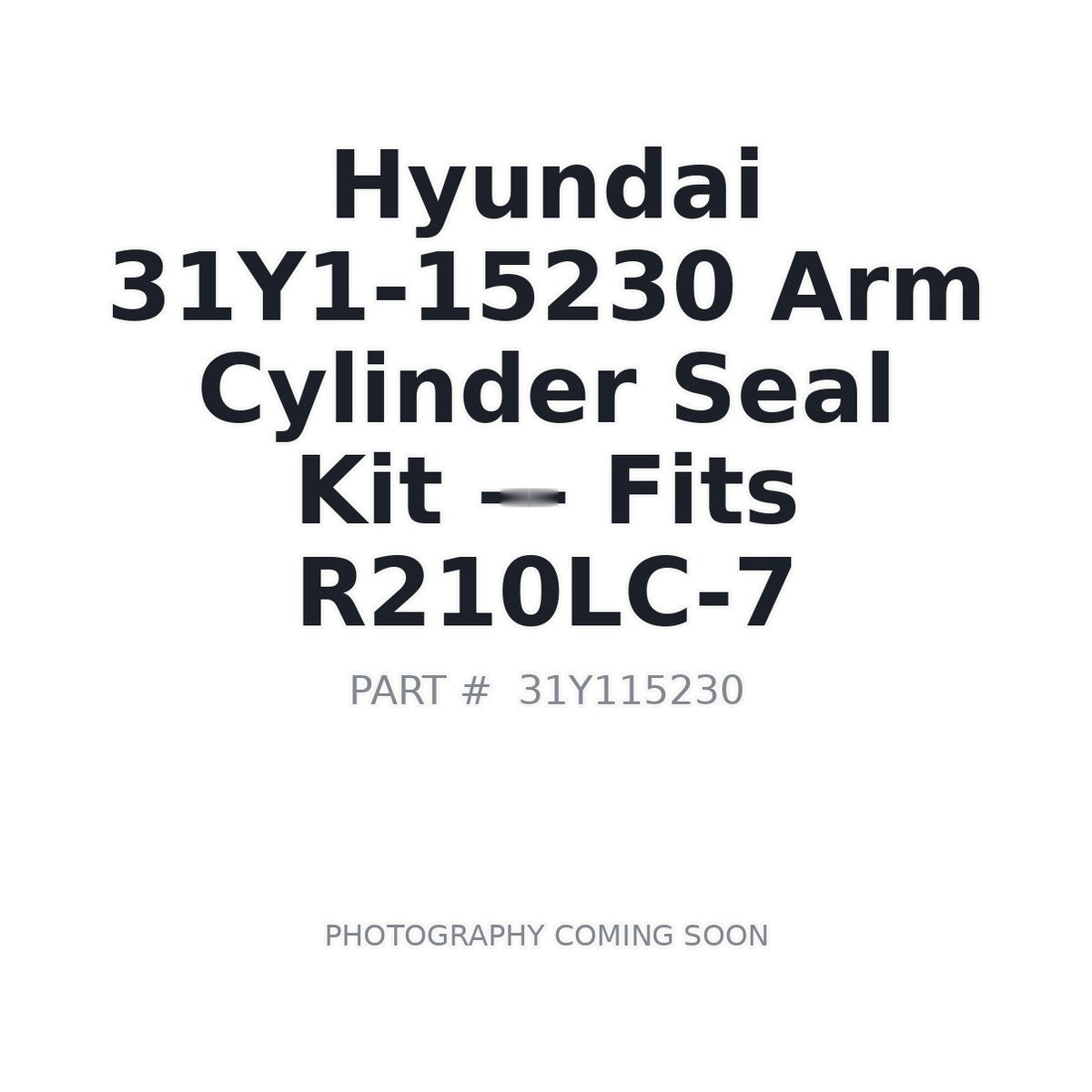 31Y1-15230 Hyundai Hydraulic Seals . Fits R210LC-7