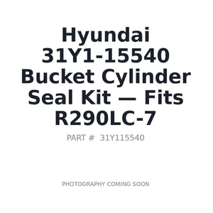 Hyundai 31Y1-15540 Hydraulic Seals . Fits R290LC-7 | Fits Hyundai R290LC-7 | Stocked in BC, Ships Canada-Wide