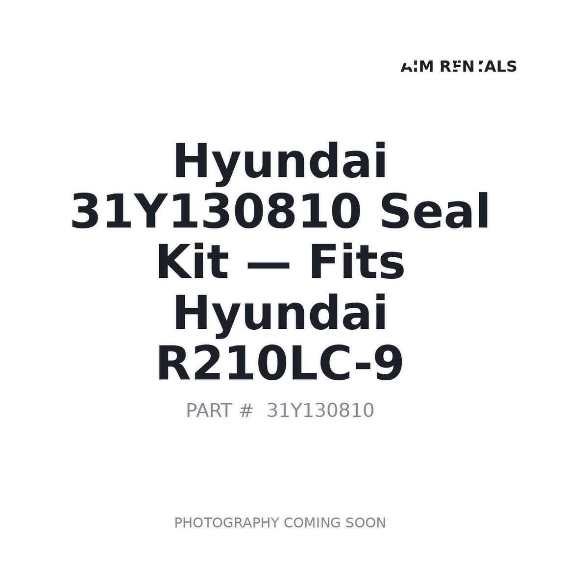 31Y130810 Hyundai Seal Kit . Fits R210LC-9 - Fits Hyundai R210LC-9