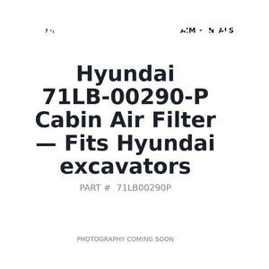 Hyundai 71LB-00290-P Cabin Air Filter (Aircon Filter) | Fits Hyundai loaders/excavators | Stocked in BC, Ships Canada-Wide