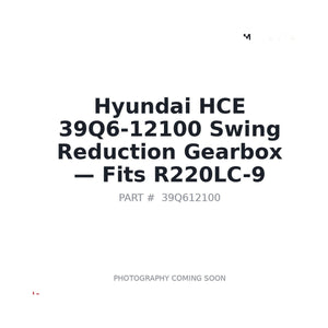 Hyundai HCE 39Q6-12100 Swing Reduction Gearboxes . Fits R220LC-9 | Fits Hyundai R210LC-9, R210NLC-9 | Stocked in BC, Ships Canada-Wide