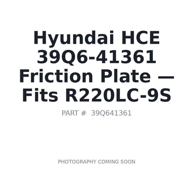 HCE Hyundai 39Q6-41361 Hydraulic Components . Fits R220LC-9S