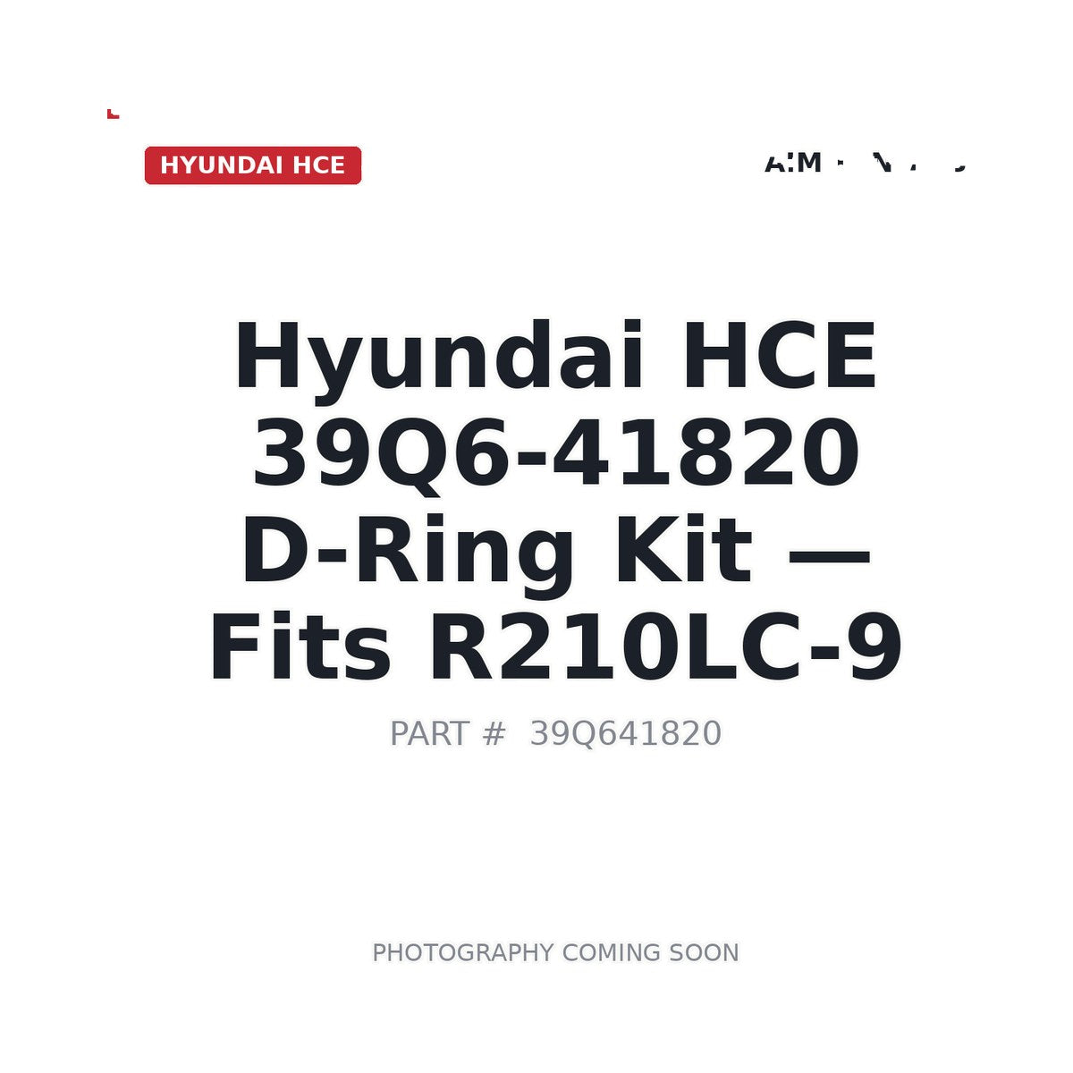 39Q6-41820 Hyundai 39Q6-41820 Hydraulic Seals . Fits R210LC-9