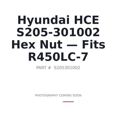 S205-301002 Hyundai S205-301002 Hardware Nuts . Fits R450LC-7