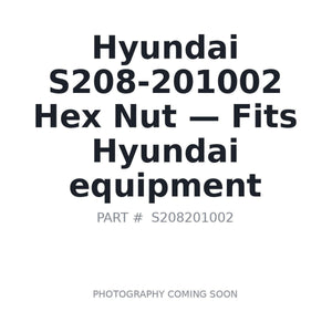 Hyundai S208-201002 Fasteners | Fits Hyundai equipment | Stocked in BC, Ships Canada-Wide