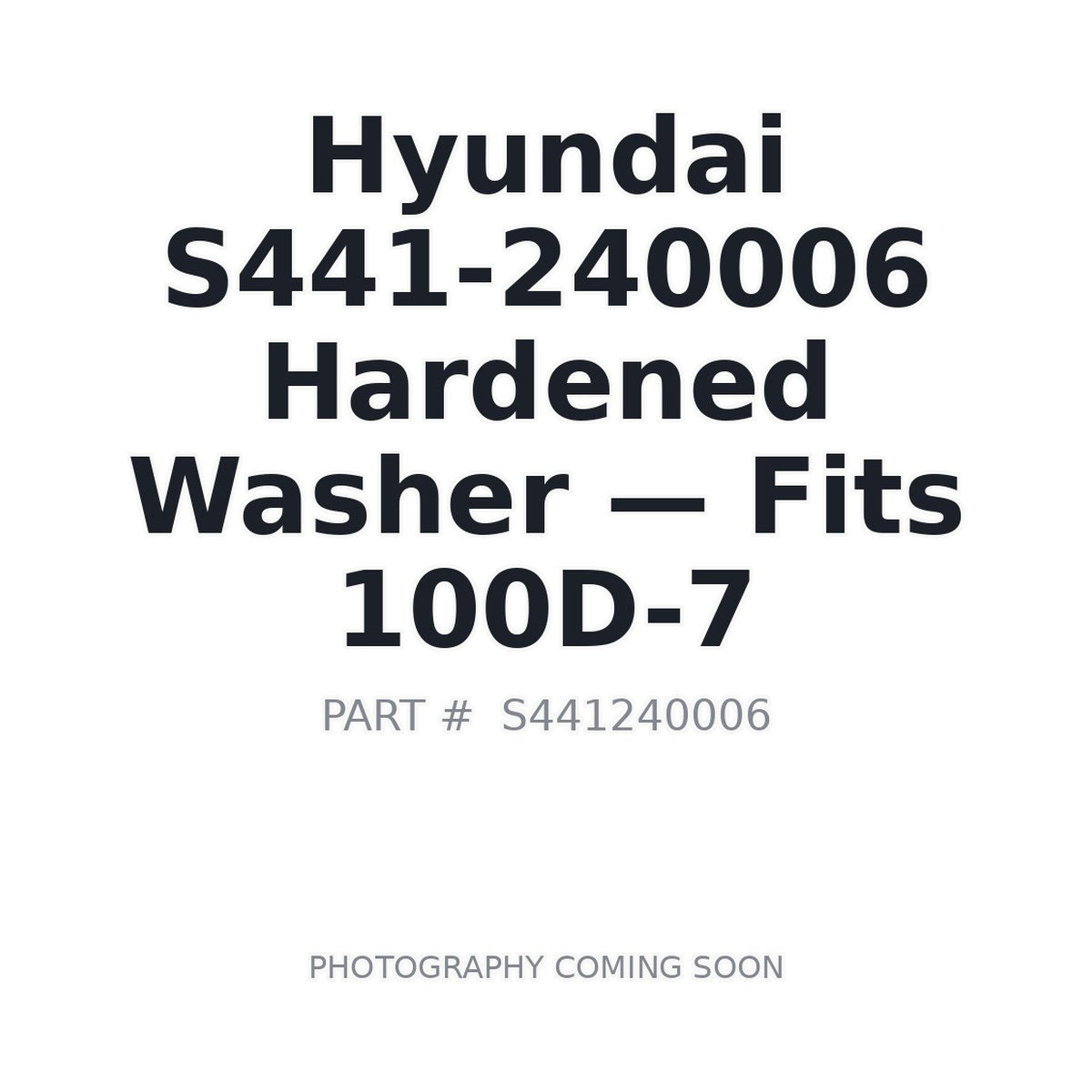 S441-240006 Hyundai Hardware Washers . Fits 100D-7